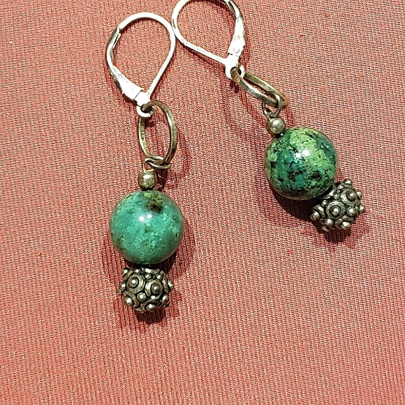 Turquoise drop earrings - Picture 1 of 1